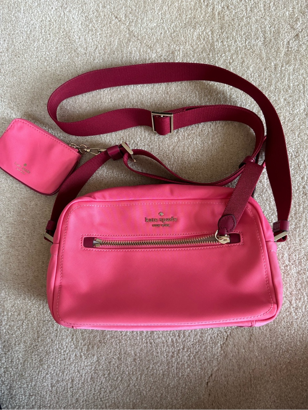 kate spade Chelsea Pink Camera Crossbody Bag